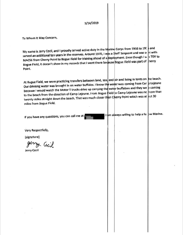 a veteran letter